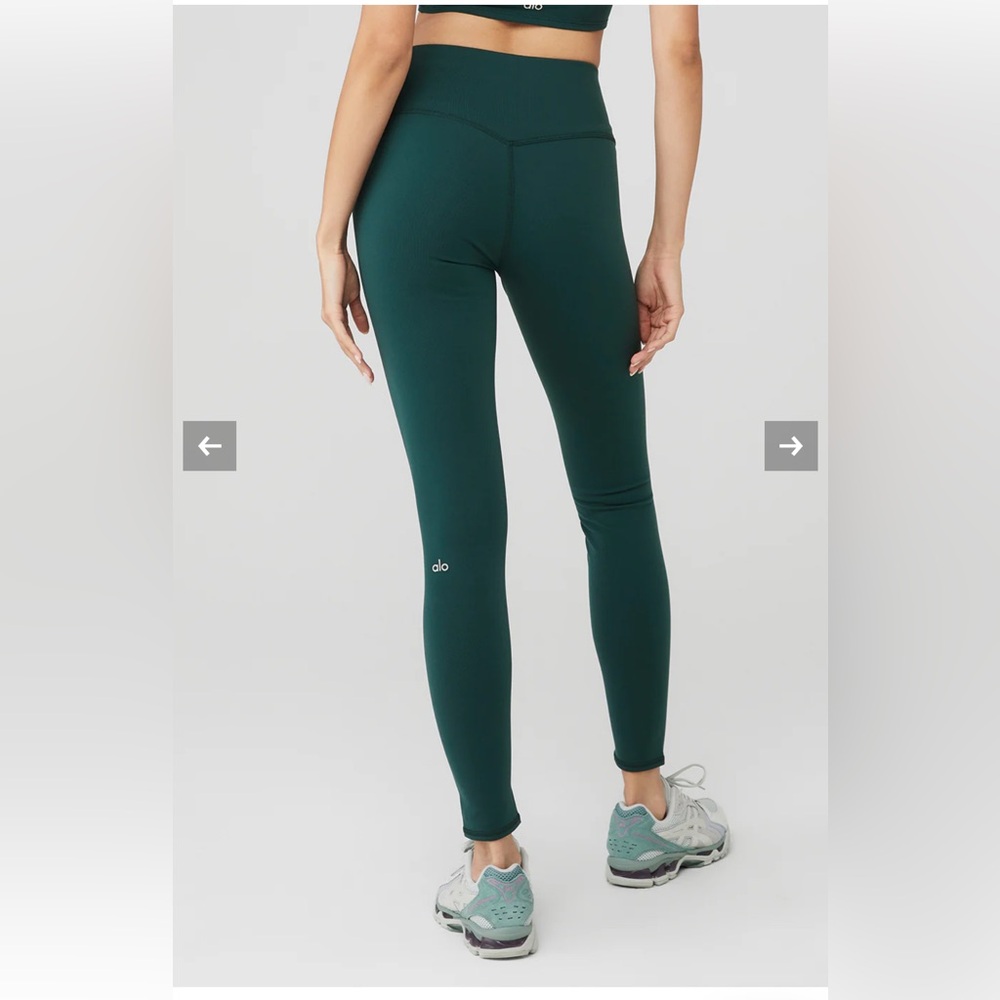 ALO Yoga midnight Green Leggings airbrush size small high waisted